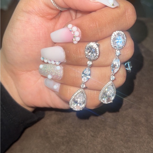 Eliot Danori Oval Crystal Drop Earrings - Picture 8 of 8